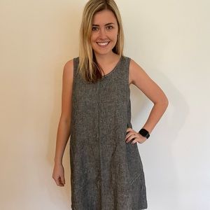 Max Studio Linen Trapeze Dress